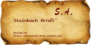 Steinbach Arnó névjegykártya